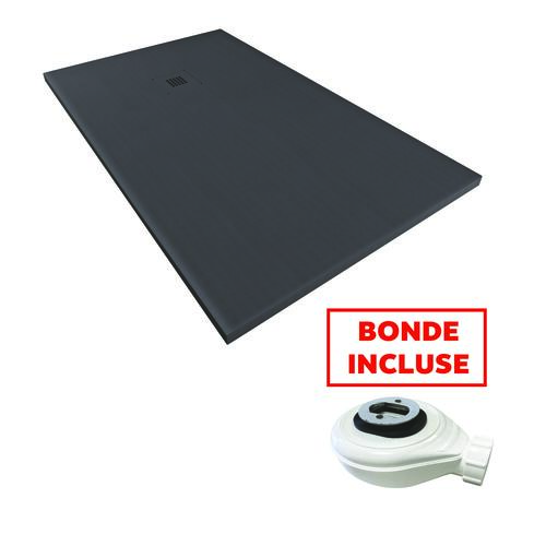 Receveur de douche résine de synthèse Nola Anthracite 90x140